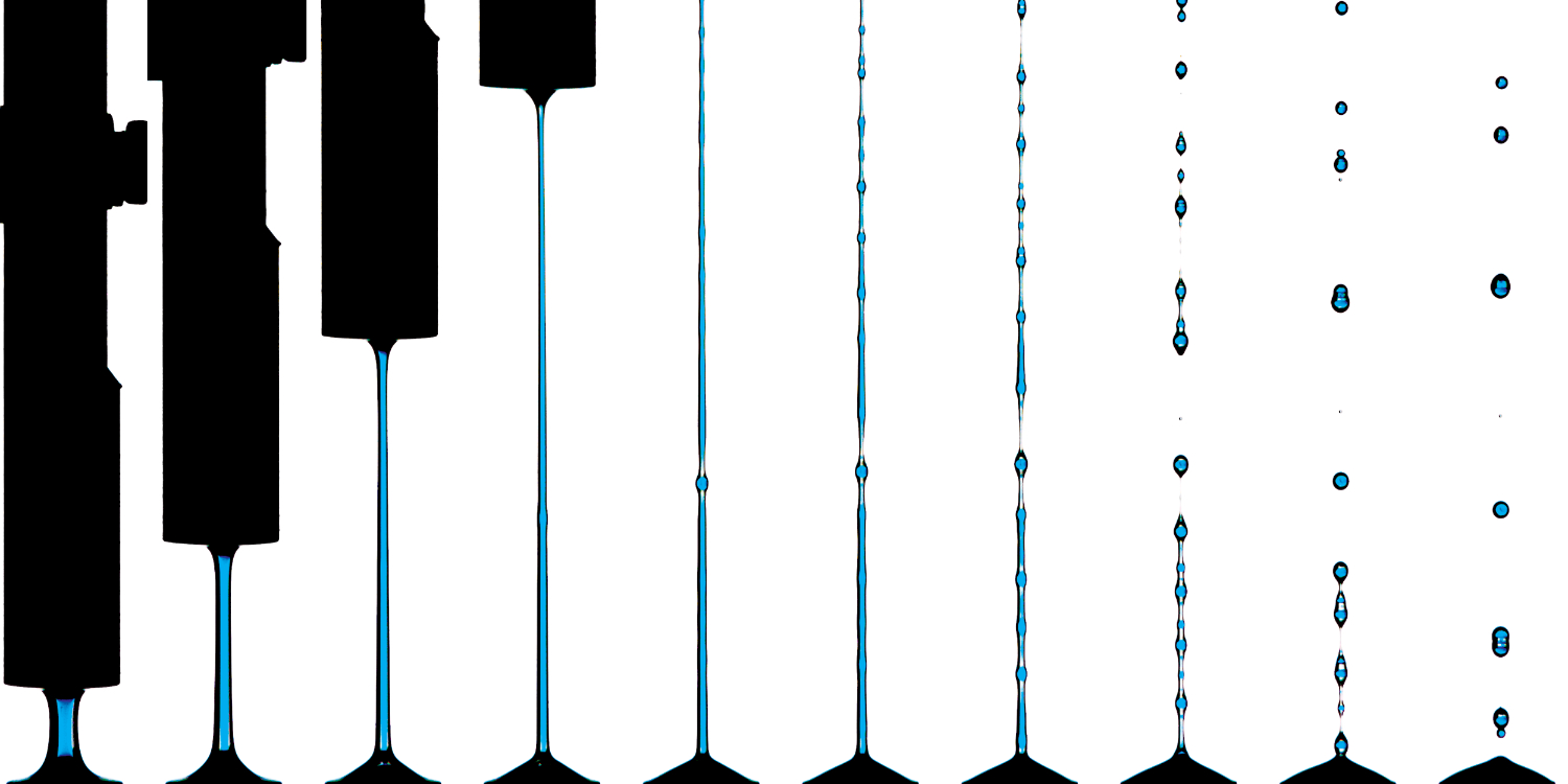 Fragmentation d'un filament composé